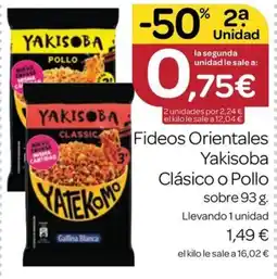 Supermercados El Jamón Yakisoba Clásico o Pollo oferta