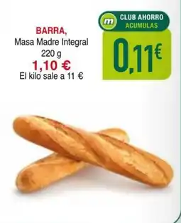 Masymas Barra, Masa Madre Integral oferta