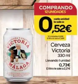 Supermercados El Jamón Victoria cerveza oferta