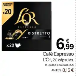 Supermercados El Jamón L'Or espresso ristretto oferta