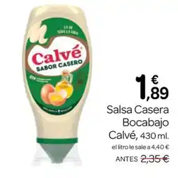 Supermercados El Jamón Calvé salsa casera bocabajo oferta