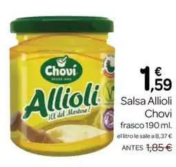Supermercados El Jamón Chovi Allioli oferta