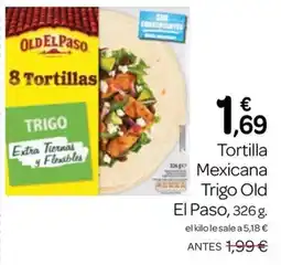 Supermercados El Jamón Old El Paso tortillas oferta