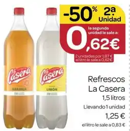 Supermercados El Jamón Refrescos La Casera oferta