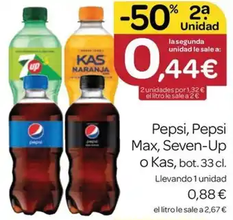 Pepsi, Pepsi Max, Seven-Up o Kas