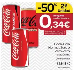 Supermercados El Jamón Coca-Cola Normal, Zero o Zero-Zero oferta