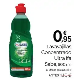 Supermercados El Jamón Sabe lavavajillas concentrado ultra oferta