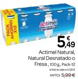 Supermercados El Jamón Actimel Natural oferta