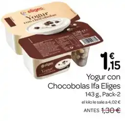 Supermercados El Jamón Eliges yogur con chocobolas oferta