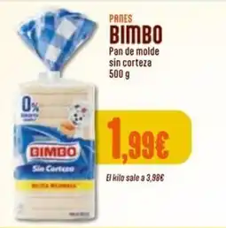 Masymas Bimbo pan de molde sin corteza oferta