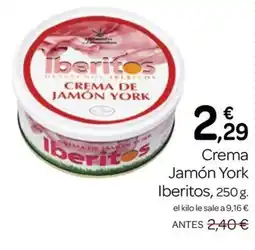 Supermercados El Jamón Iberitos crema de jamón york oferta