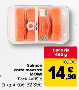 Carrefour MOWI salmón corte maestro oferta