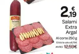 Supermercados El Jamón Argal salami extra oferta