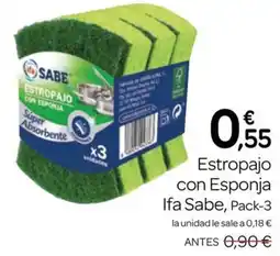 Supermercados El Jamón Ifa Sabe estropajo con esponja oferta