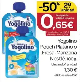 Supermercados El Jamón Yogolino Pouch Plátano o Fresa-Manzana oferta