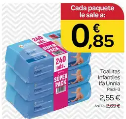 Supermercados El Jamón Ifa Unnia Toallitas Infantiles oferta