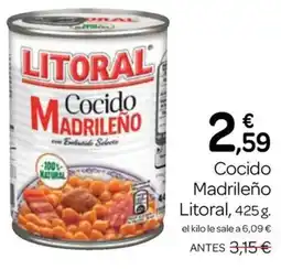 Supermercados El Jamón Litoral cocido madrileño oferta
