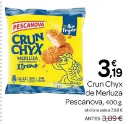 Supermercados El Jamón Pescanova crun chyx merluza con rebozado xtremo oferta