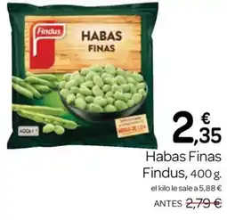 Supermercados El Jamón Findus habas finas oferta
