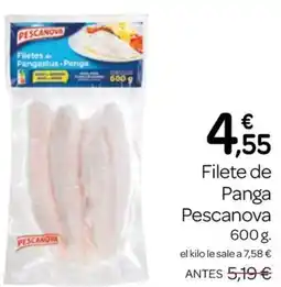 Supermercados El Jamón Pescanova filete de panga oferta
