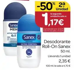 Supermercados El Jamón Sanex Desodorante Roll-On oferta