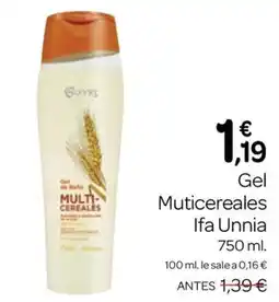 Supermercados El Jamón Ifa Unnia Gel Muticereales oferta
