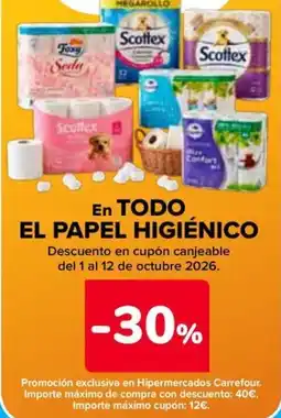 Carrefour Scotlex papel higiénico oferta