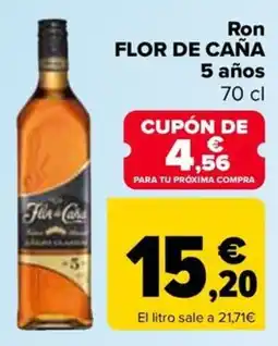 Carrefour Ron Flor De Caña 5 años oferta