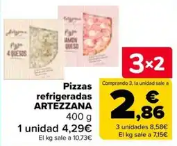 Carrefour Pizzas refrigeradas ARTEZZANA oferta