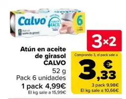 Carrefour Calvo atún en aceite de girasol oferta