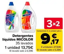 Carrefour Detergentes líquidos MICOLOR oferta