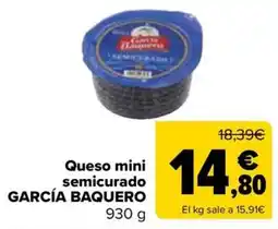Carrefour García Baquero queso mini semicurado oferta