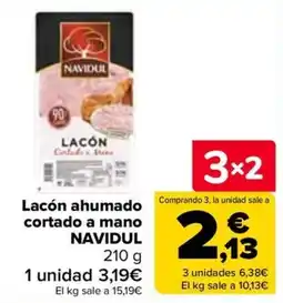 Carrefour Navidul lacón ahumado cortado a mano oferta