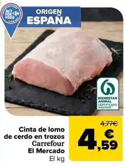 Carrefour Carrefour Cinta de lomo de cerdo en trozos oferta