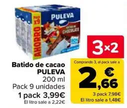 Carrefour Puleva batido de cacao oferta