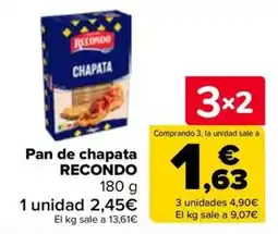 Carrefour Recondo pan de chapata oferta