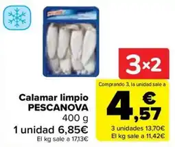 Carrefour Pescanova calamar limpio oferta