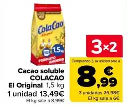 Carrefour ColaCao Cacao soluble El Original oferta