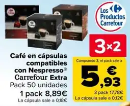 Carrefour Carrefour Extra café en cápsulas compatibles con Nespresso® oferta