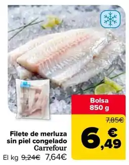 Carrefour Carrefour filete de merluza sin piel congelado oferta