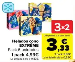 Carrefour Helados cono EXTREME oferta