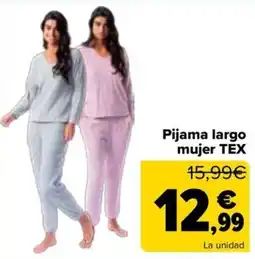 Carrefour Pijama largo mujer TEX oferta