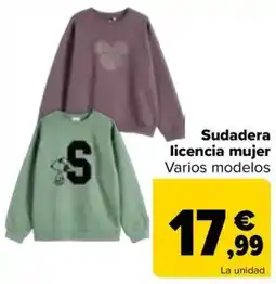 Carrefour Sudadera licencia mujer oferta