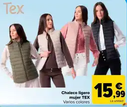 Carrefour Tex chaleco ligero mujer oferta
