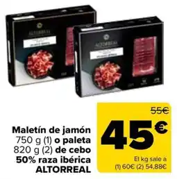 Carrefour Altorreal maletín de jamón oferta