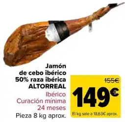 Carrefour Altorreal jamón de cebo ibérico oferta