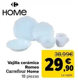 Carrefour Carrefour Home vajilla cerámica Romeo oferta