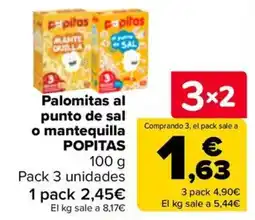 Carrefour Popitas palomitas al punto de sal o mantequilla oferta