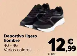 Carrefour Deportivo ligero hombre oferta