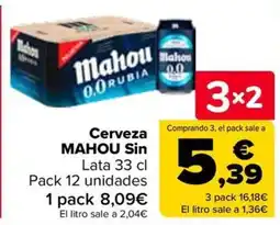 Carrefour Mahou Sin oferta